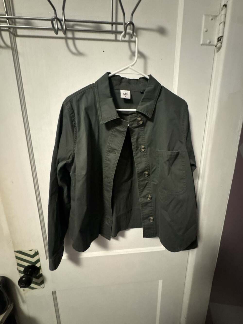 Cabi Crossroads Utility Jacket Women's Size M Button Front Boxy Fit Style 5298